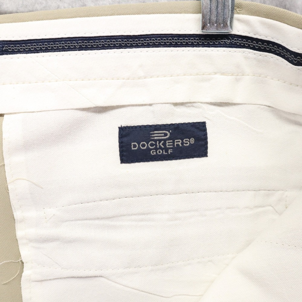 Dockers Golf Pants Mens 38x29 Relaxed Fit Khaki‎ Business Casual Pleated Beige - Picture 5 of 11